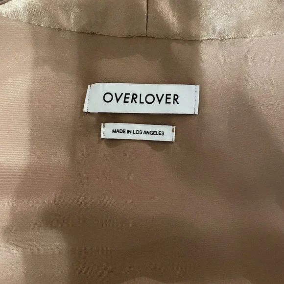 Overlover Stina Sienna Satin Georgette Draped Neckline Jumpsuit GOLD size Small - Picture 4 of 11